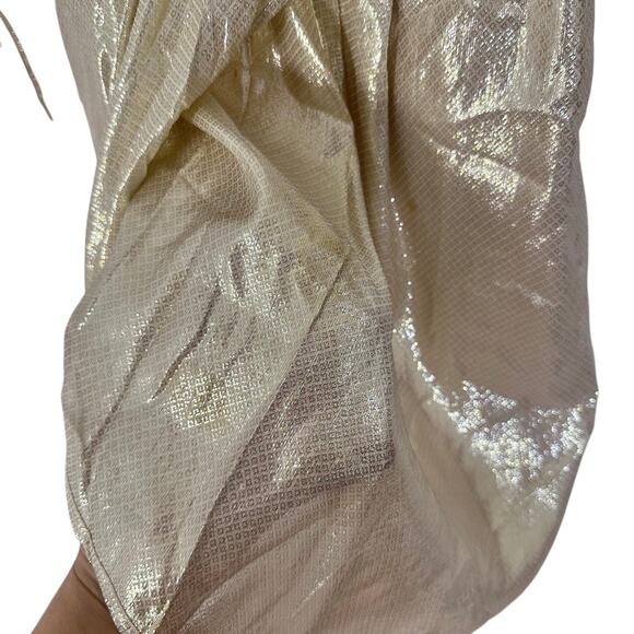 Alice McCall Astral Plane Cap Sleeve Metallic Gold Mini Dress Size 6 $475 - Picture 14 of 16